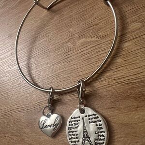 Charm Bracelet with Eiffel Tower and Heart